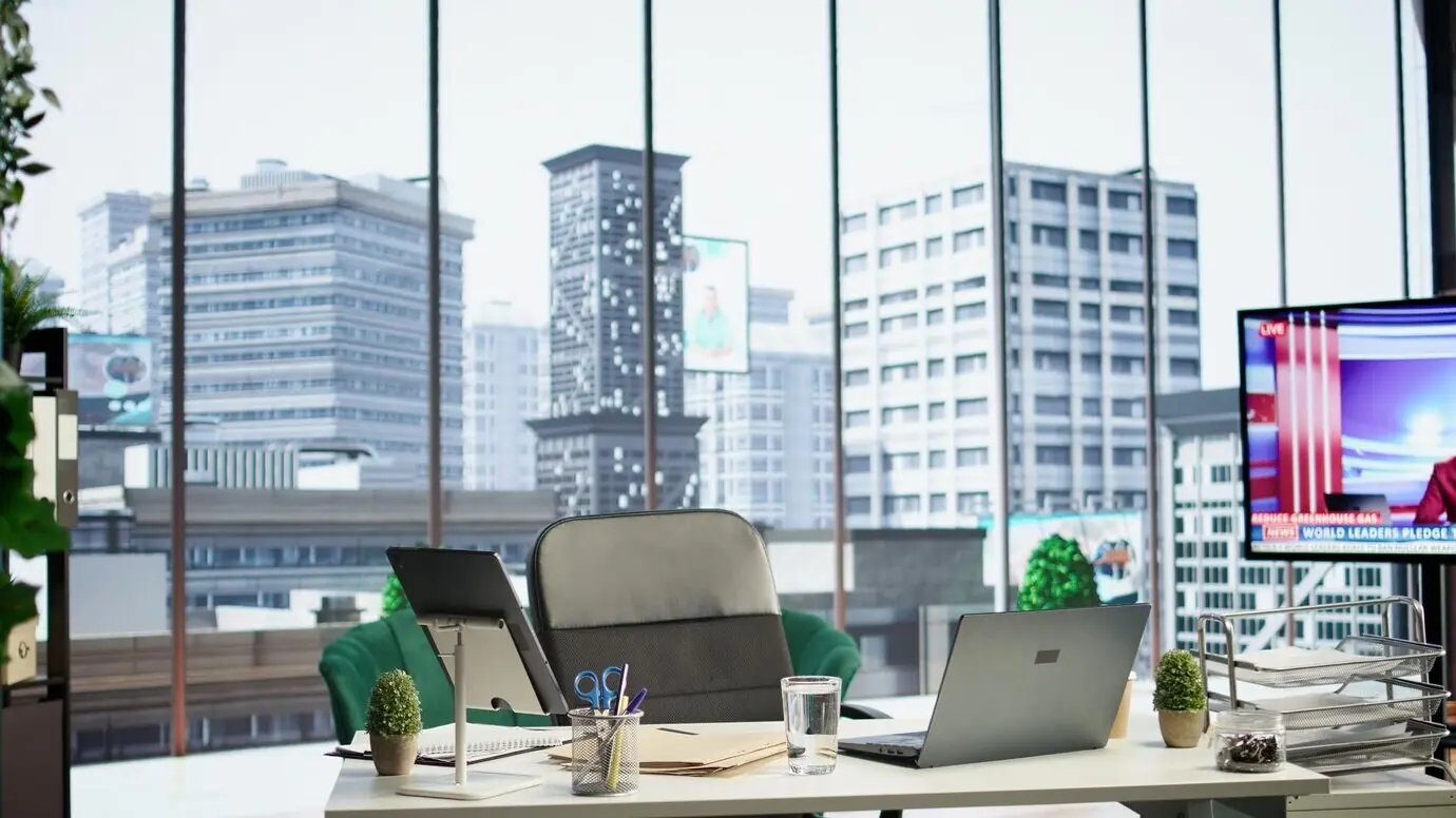 Пустое современное корпоративное офисное пространство премиум-класса, спроектированное для генерального директора.